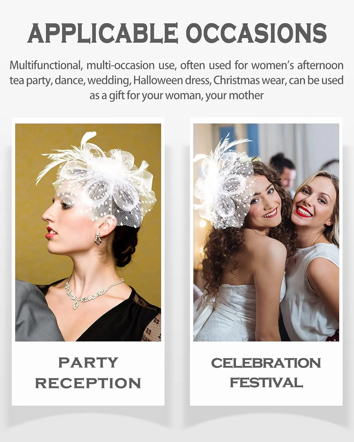 1920s Vintage Fascinators Hat Set for Women Tea Party Headband Cocktail Wedding Halloween Retro Tiara