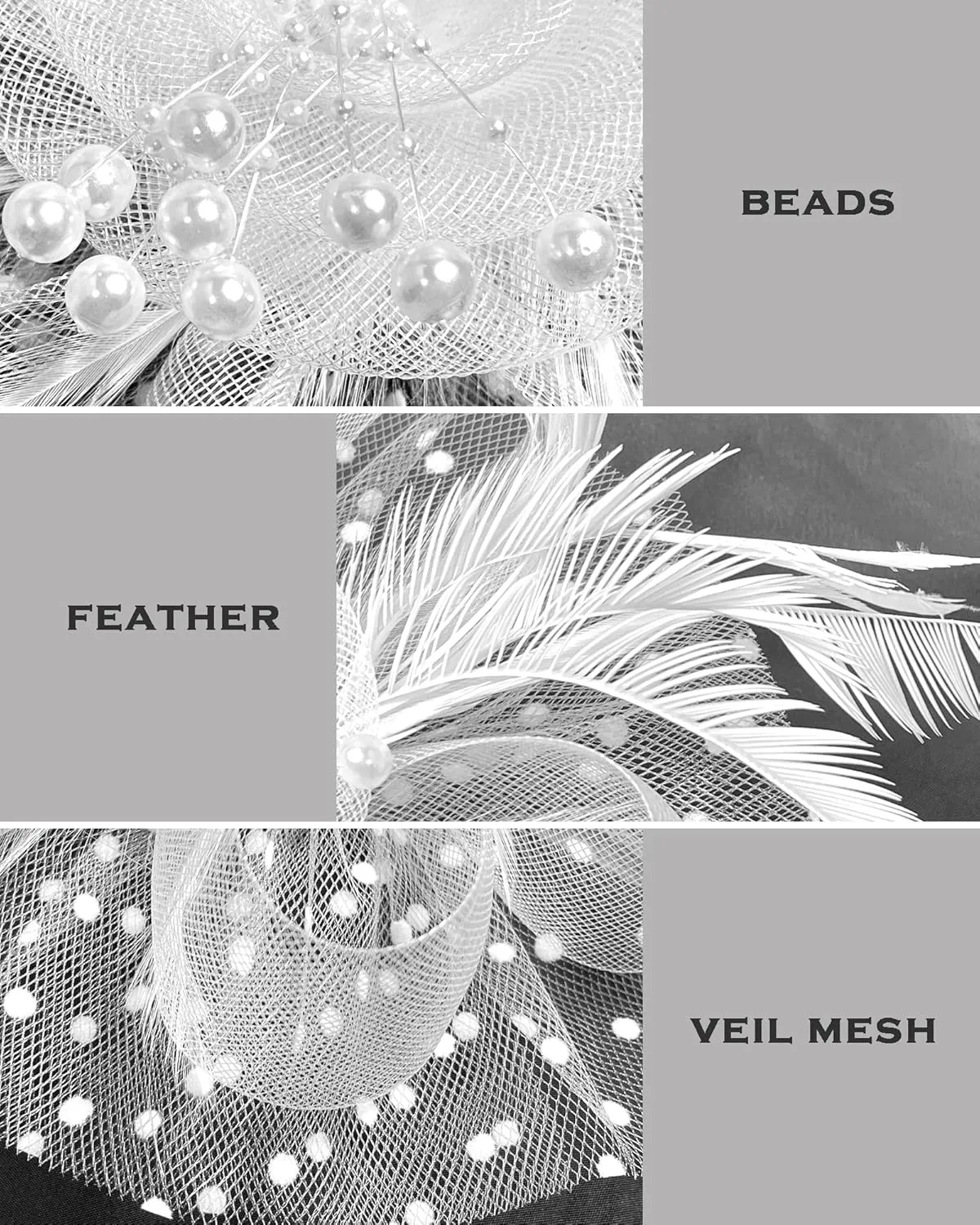 1920s Vintage Fascinators Hat Set for Women Tea Party Headband Cocktail Wedding Halloween Retro Tiara
