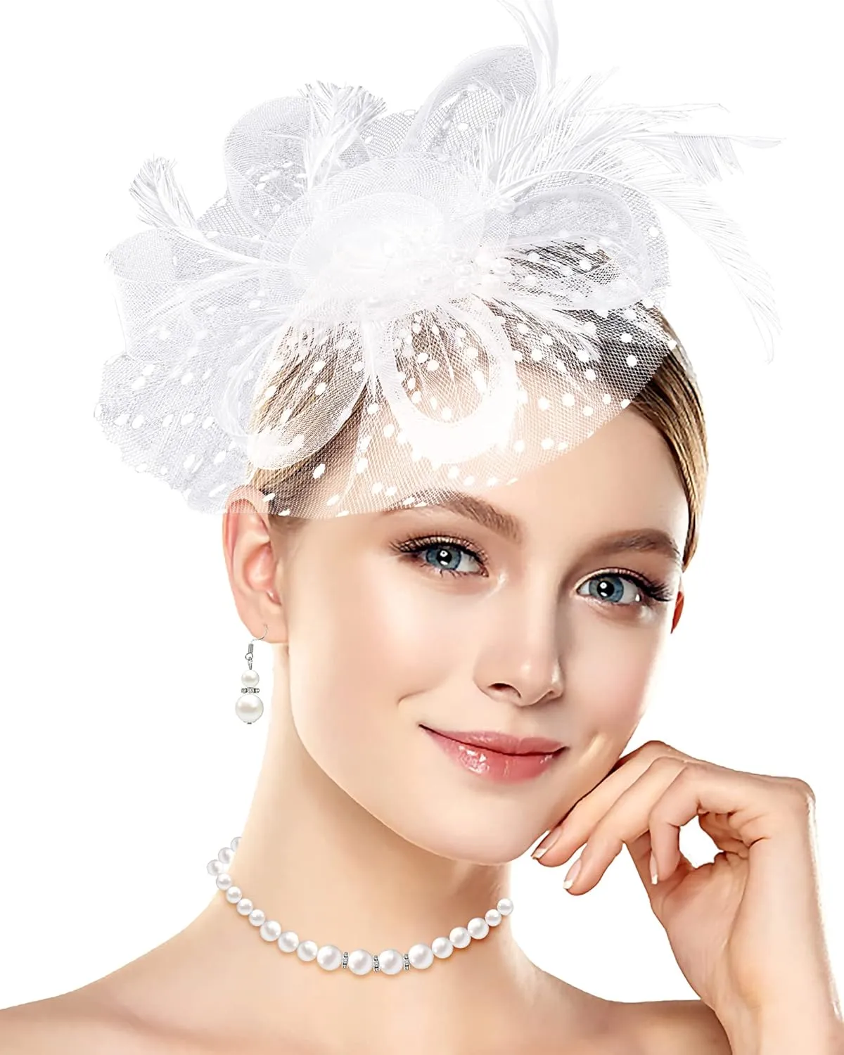 1920s Vintage Fascinators Hat Set for Women Tea Party Headband Cocktail Wedding Halloween Retro Tiara