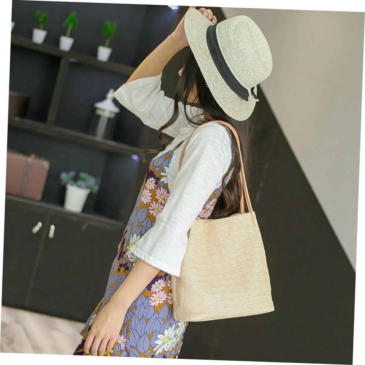 3pcs sling purses for women woven beach bag over the shoulder purses for women womens shoulder bags