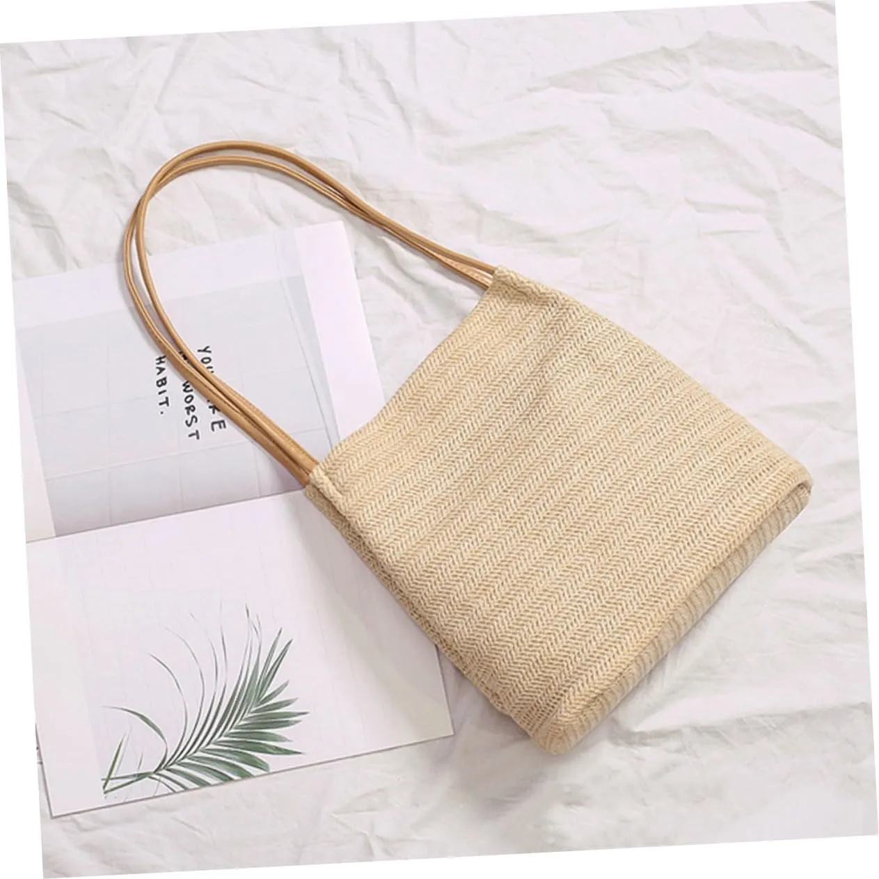 3pcs sling purses for women woven beach bag over the shoulder purses for women womens shoulder bags