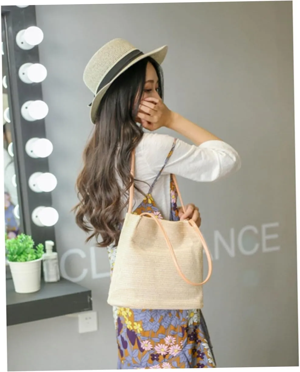 3pcs sling purses for women woven beach bag over the shoulder purses for women womens shoulder bags
