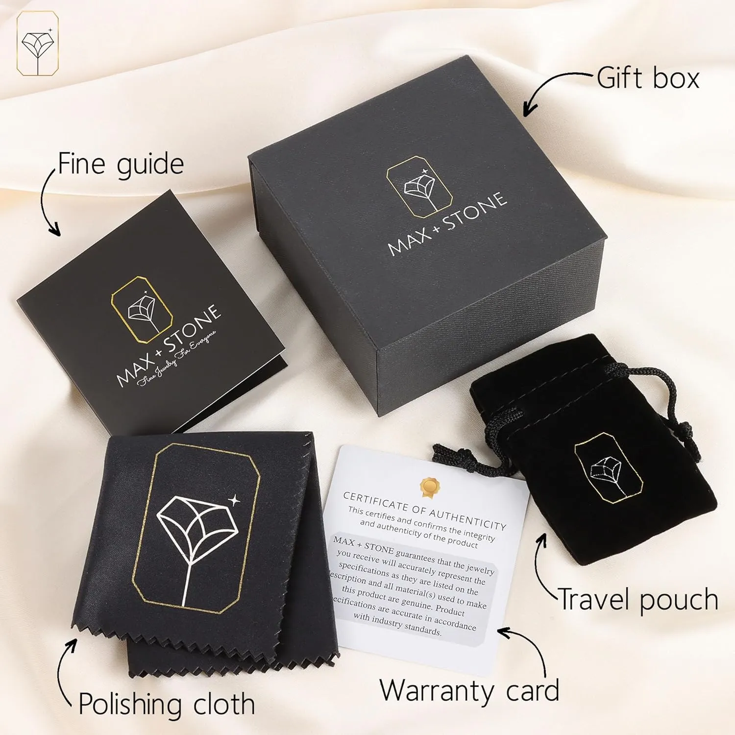 4 Ct. Cushion Cut Gemstone Earrings for Women in 18k Gold Over Sterling Silver | Real Gold Stud Earrings for Women with White Topaz | Big Birthstone Earrings for Women by MAX   STONE