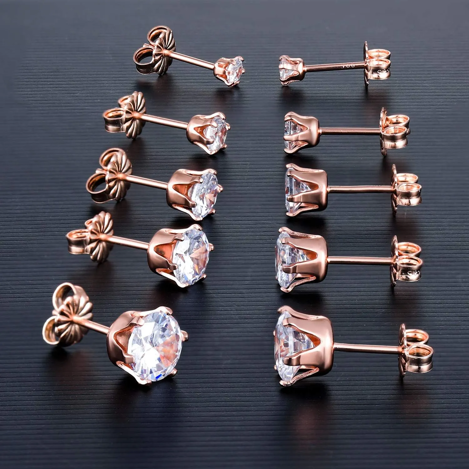 925 Sterling Silver Stud Earrings Set for Women Men Gemstone Small Multiple Ear Piercings Cartilage Helix Jewelry Hypoallergenic