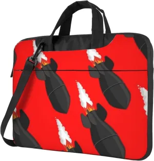 Air Bomb Fighting Rocket Red Practical 13-15.6 Inch Laptop Bag For Man And Women, Computer Messenger Bag, Trendy Shoulder Strap Design