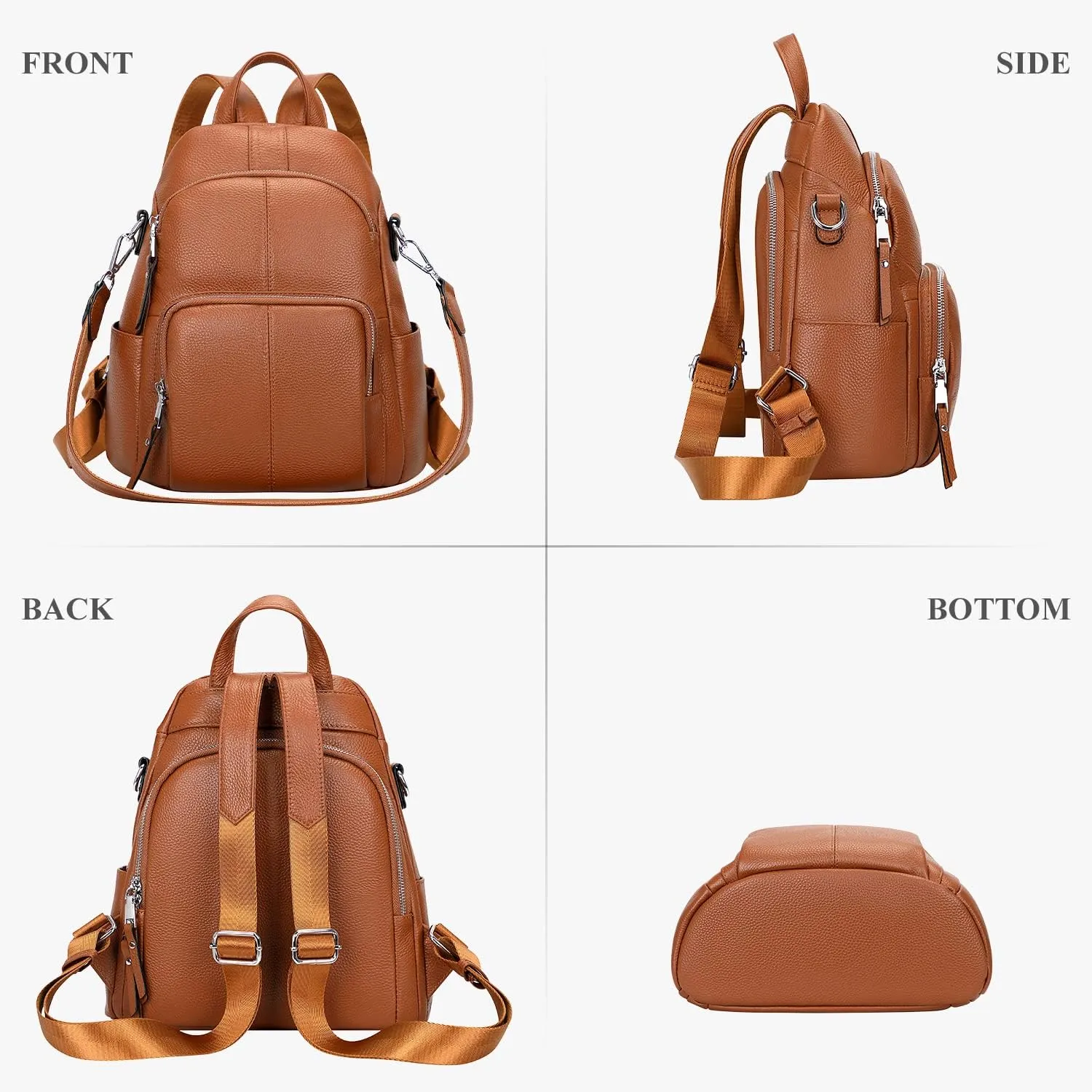 ALTOSY Soft Leather Backpack Purse For Women -theft Backpacks Versatile Shoulder Bag