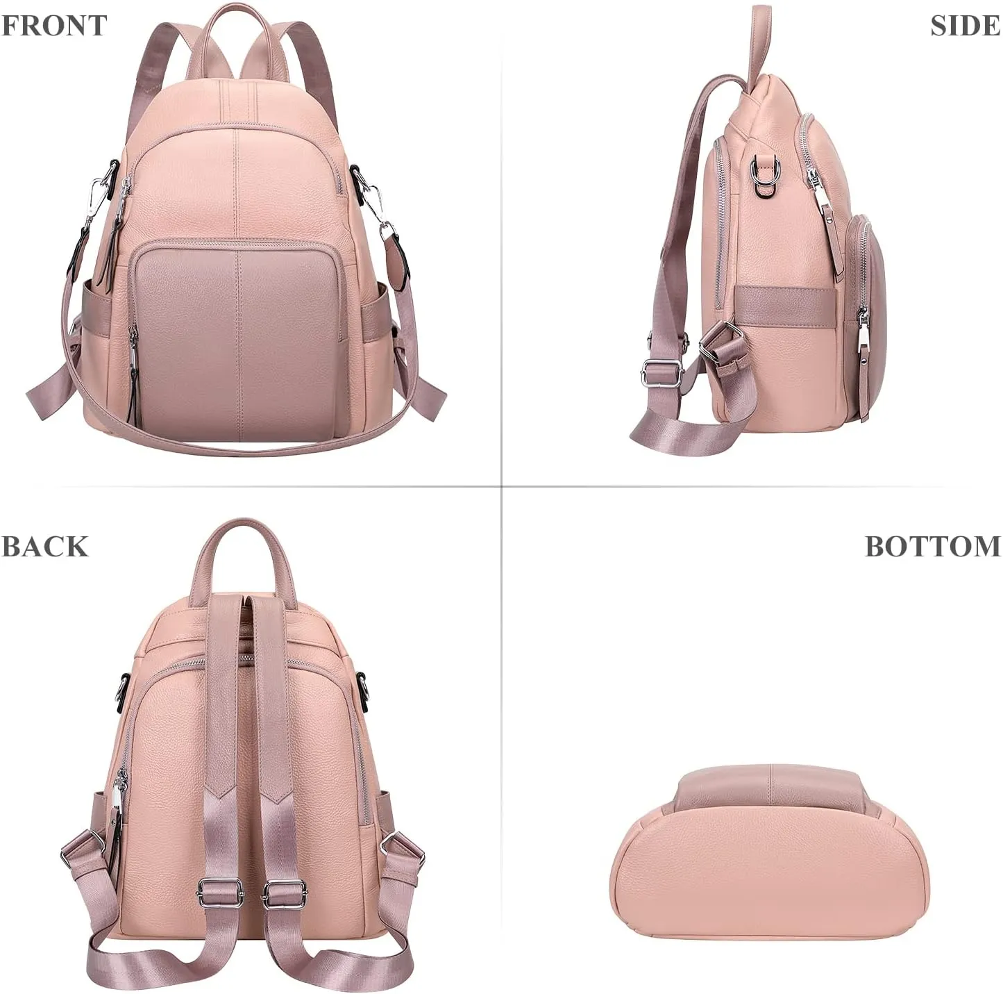 ALTOSY Soft Leather Backpack Purse For Women -theft Backpacks Versatile Shoulder Bag