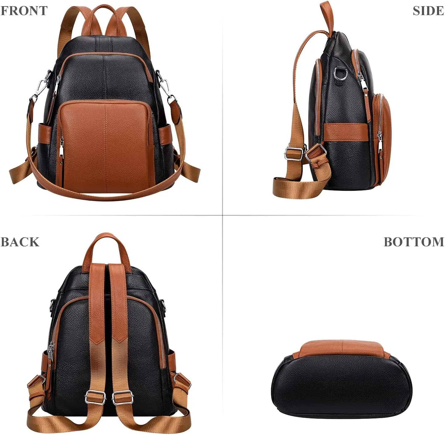 ALTOSY Soft Leather Backpack Purse For Women -theft Backpacks Versatile Shoulder Bag