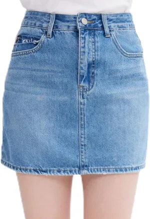 ASOBIO Women Denim Skirt Trendy High Waisted Summer Jean Skirts