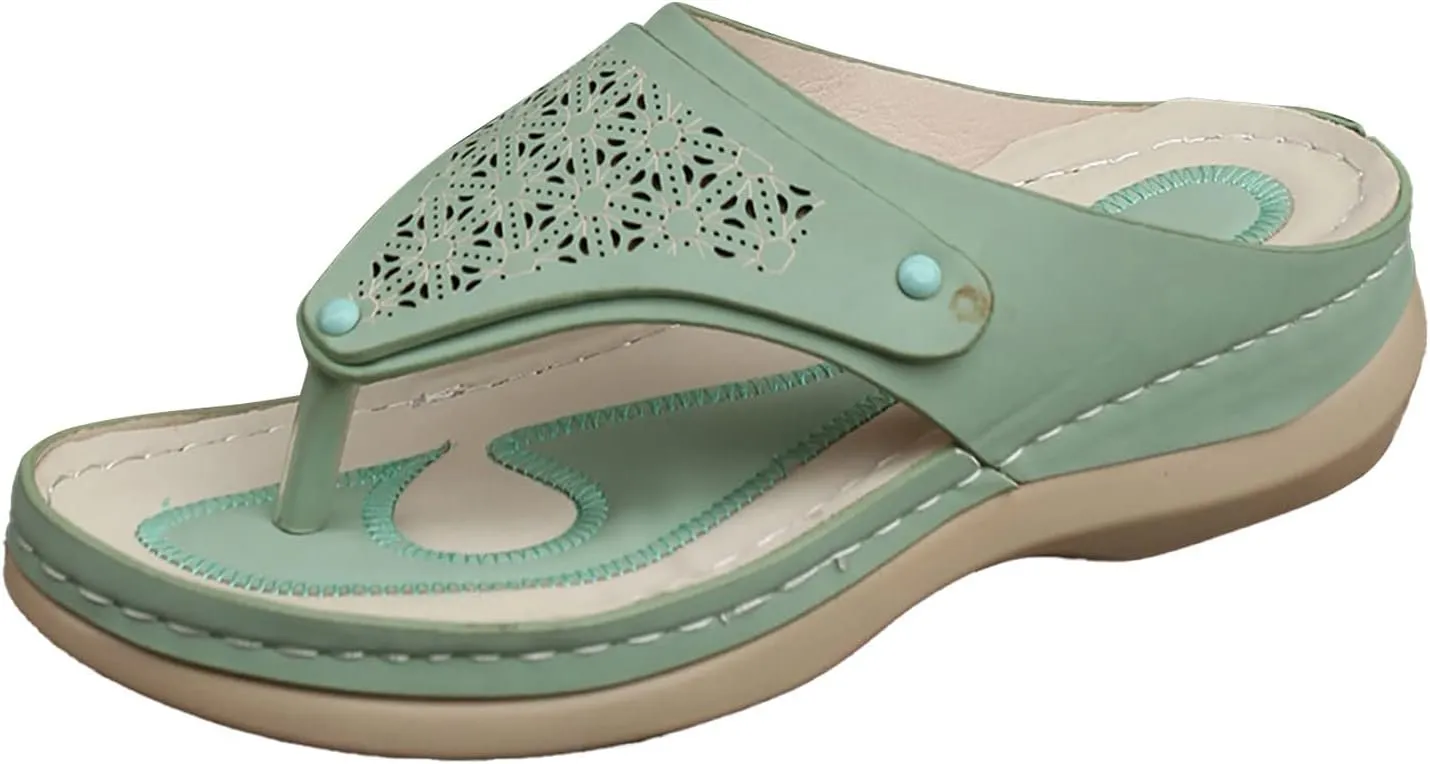 Avylays Orthopedic Sandals for Women, Women Summer Sandals with Arch Support Cushion Flip Flops Comfortable Sandals