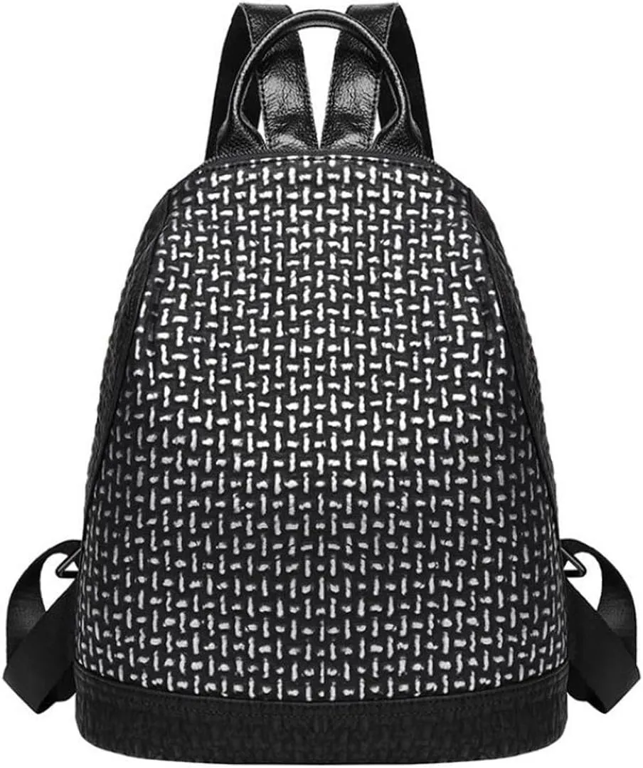 Backpack for women Simple And Versatile Hit Color Soft Leather Travel Bag