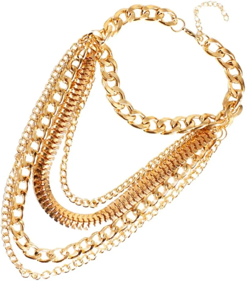 BESPORTBLE Gold Tassel Anklet Punk Anklet Decor Layered Ankle Chain Women's Foot Jewelry Fashion