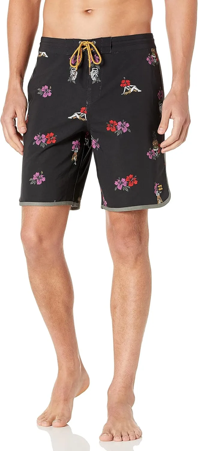 Billabong Men's 73 Lo Tides Boardshort, 4-Way Performance Stretch, 19 Inch Outseam