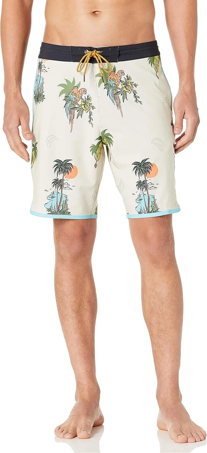 Billabong Men's 73 Lo Tides Boardshort, 4-Way Performance Stretch, 19 Inch Outseam
