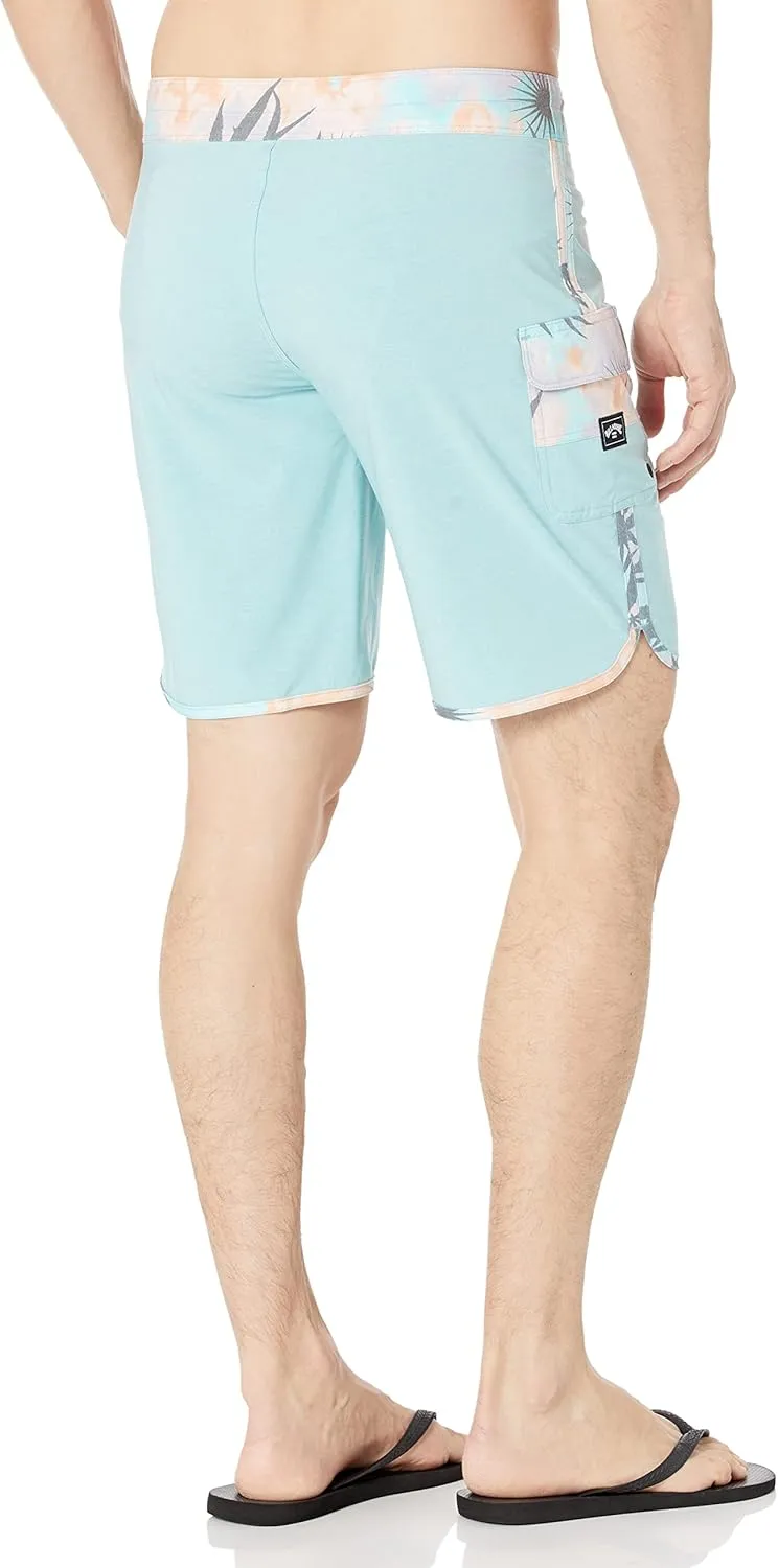 Billabong Men's Standard 73 Line Up Pro Boardshorts, 4-Way Performance Stretch, 19 Inch Outseam