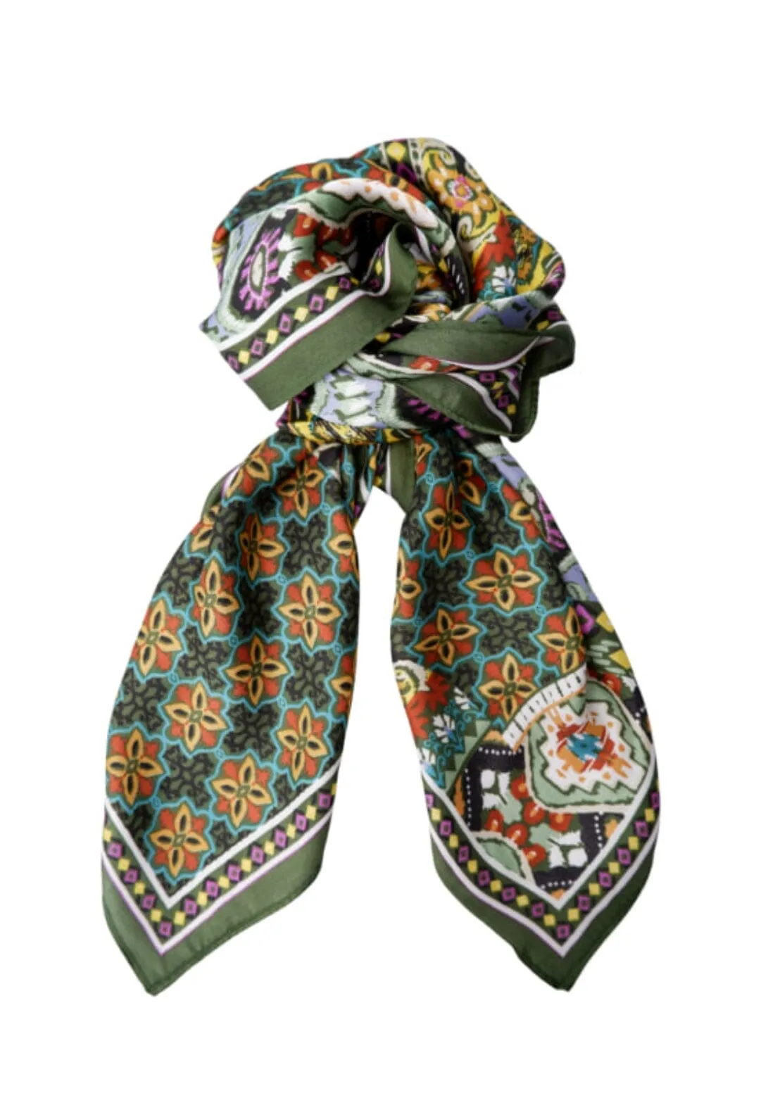 Black Colour - Bccarson Mini Scarf - Army