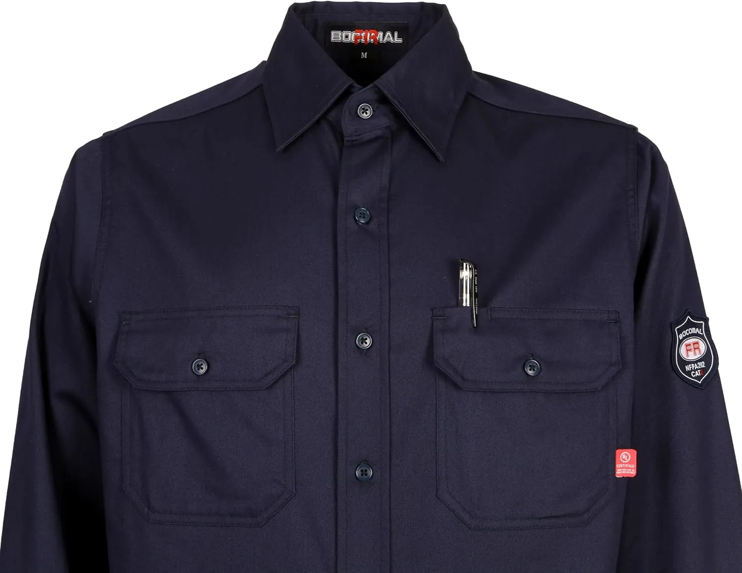 BOCOMAL FR Shirts 6.25oz Lightweight Welding Shirts Flame Resistant Men's Fire Retardant Shirt
