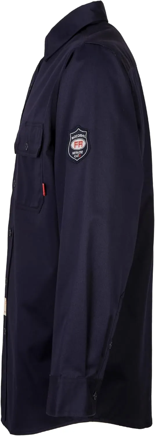 BOCOMAL FR Shirts 6.25oz Lightweight Welding Shirts Flame Resistant Men's Fire Retardant Shirt