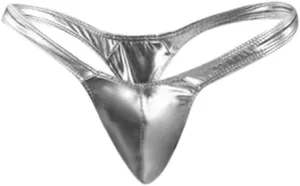 Briefs Sexy Leather Comfortable Men's,Solid Color Thin Soft Adjustable Active Underwear Sweat-Wicking Comfy