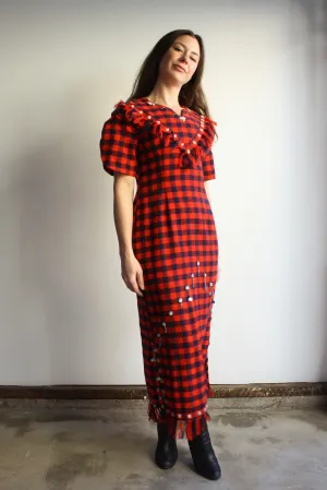 Buffalo Plaid Conch Shell Dress