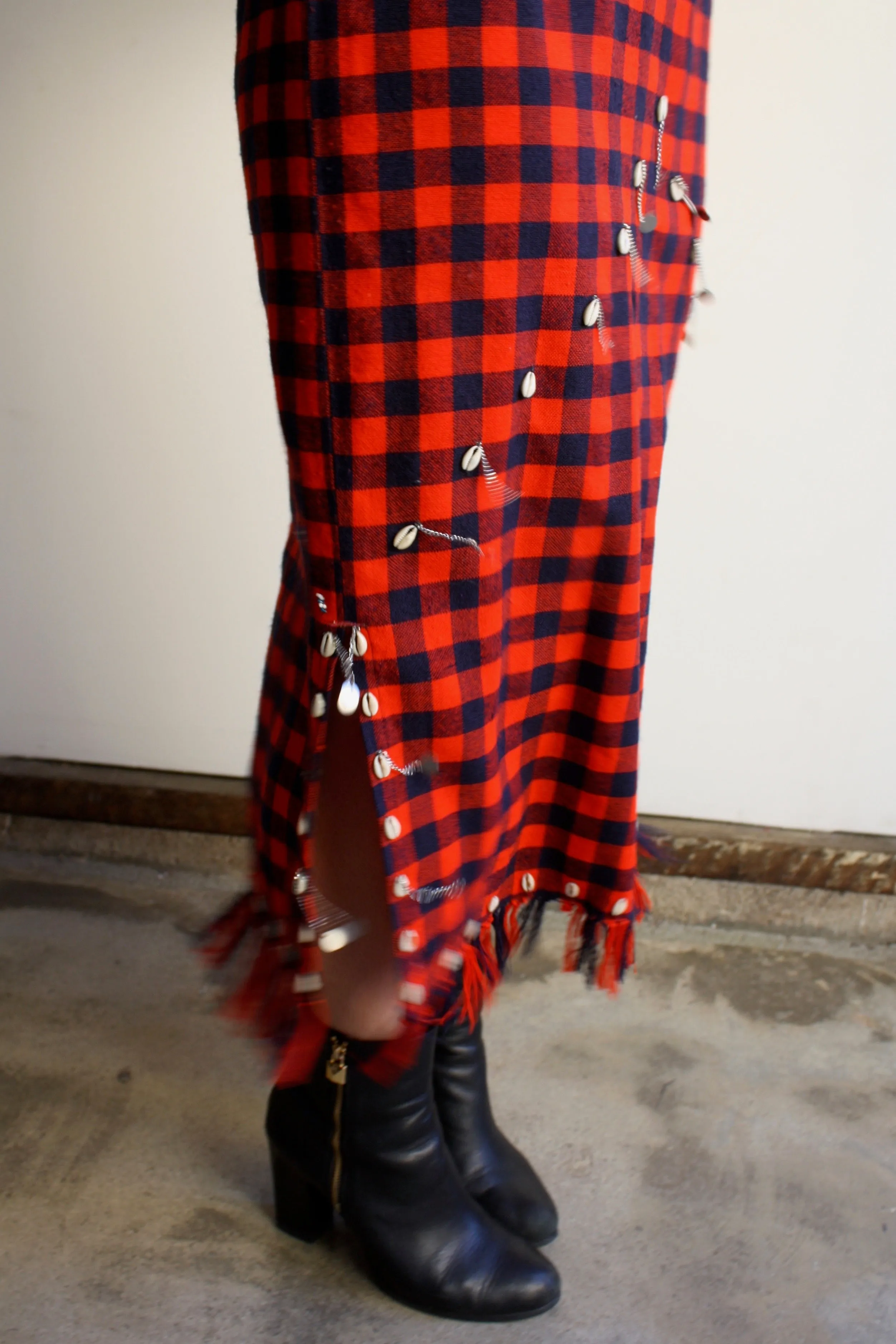 Buffalo Plaid Conch Shell Dress