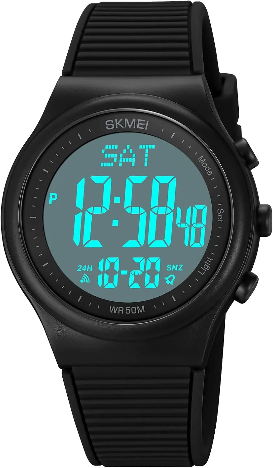 CakCity Digital Watch for Women Waterproof Stopwatch Sports Watches for Mens and Womens Unisex Outdoor Rubber Strap Multifunction Wristwatch with Luminous Display