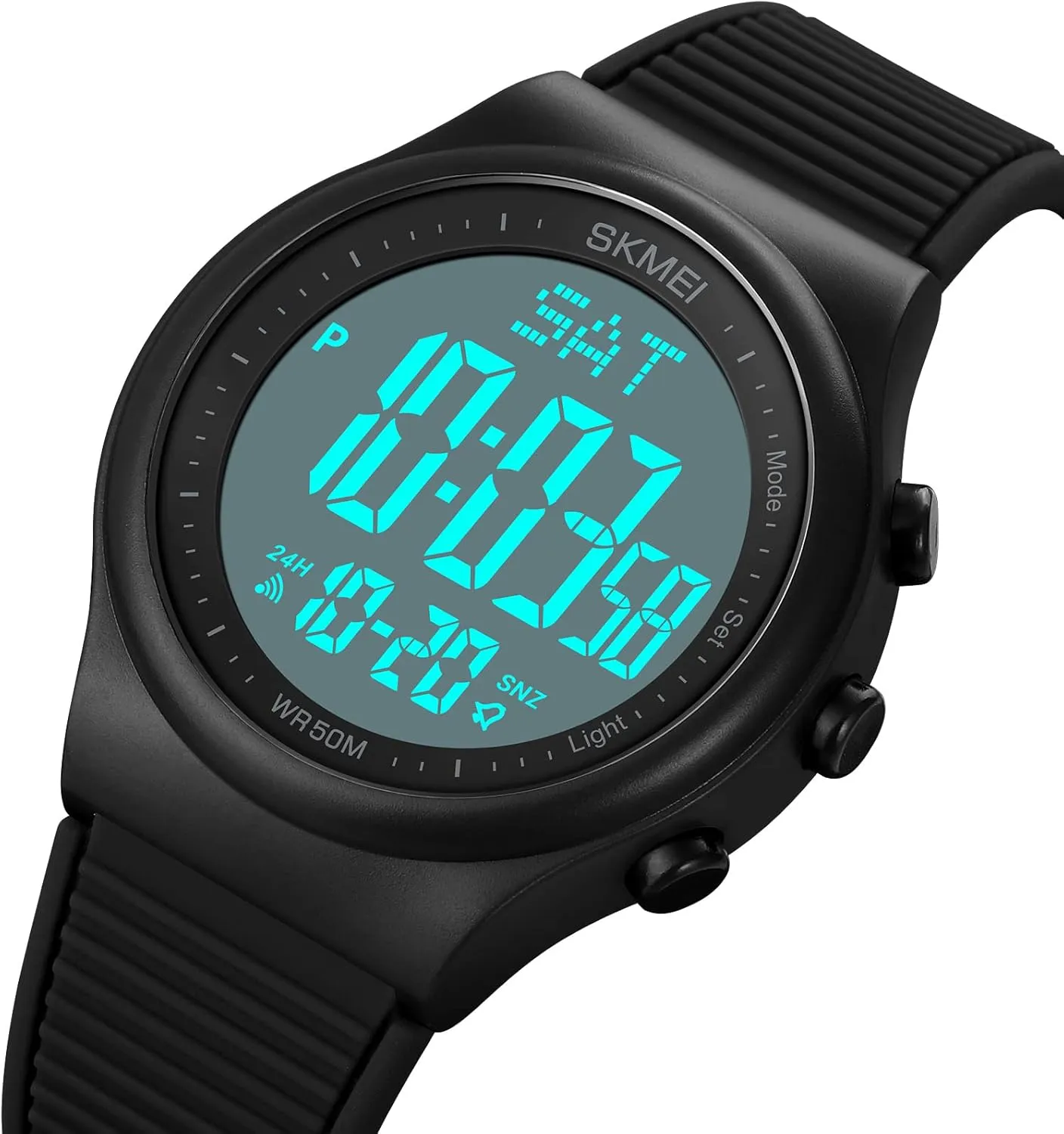 CakCity Digital Watch for Women Waterproof Stopwatch Sports Watches for Mens and Womens Unisex Outdoor Rubber Strap Multifunction Wristwatch with Luminous Display