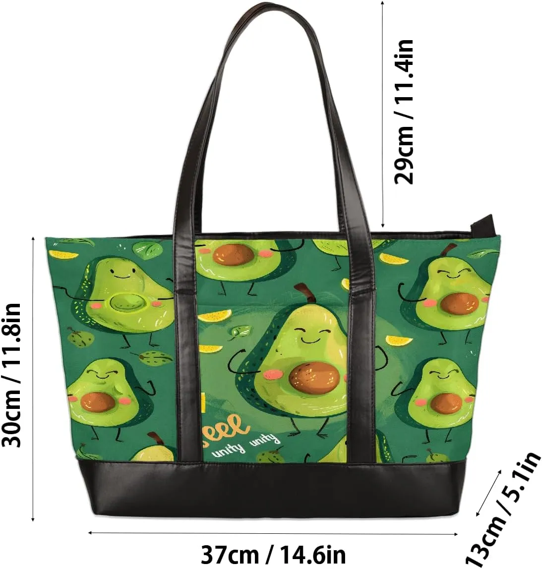 Canvas Laptop Tote Bag for Women Animal Eyes Cute 15.6 Inch Large Capacity Computer Bag