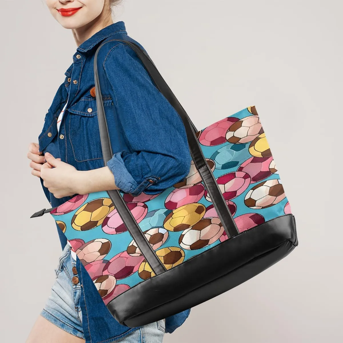 Canvas Laptop Tote Bag for Women Animal Eyes Cute 15.6 Inch Large Capacity Computer Bag