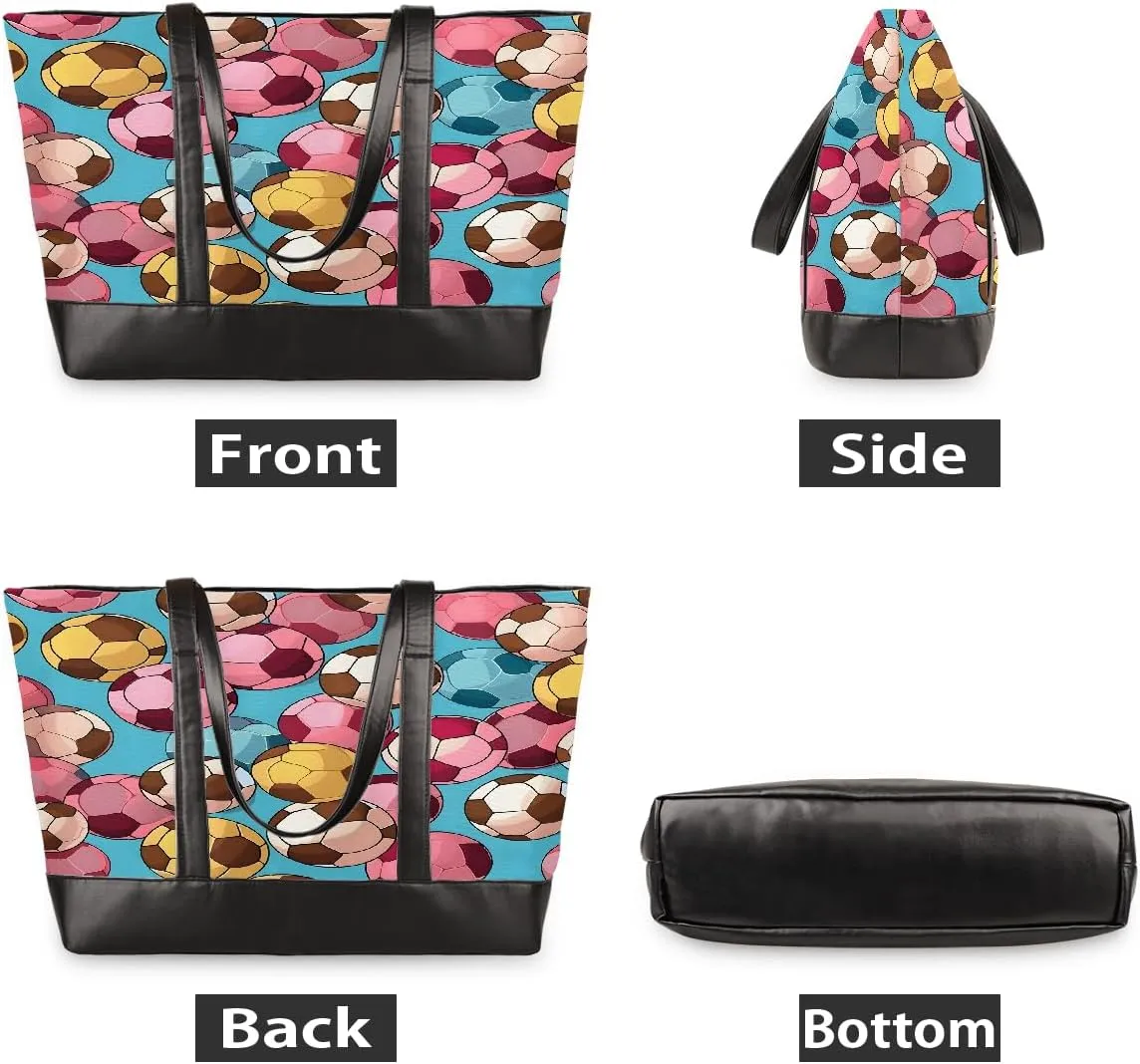 Canvas Laptop Tote Bag for Women Animal Eyes Cute 15.6 Inch Large Capacity Computer Bag