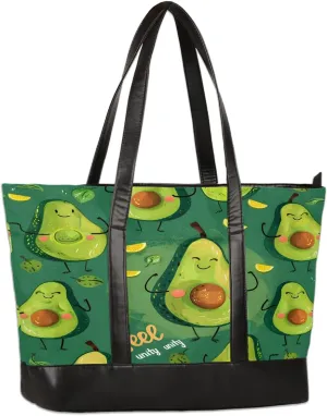 Canvas Laptop Tote Bag for Women Animal Eyes Cute 15.6 Inch Large Capacity Computer Bag