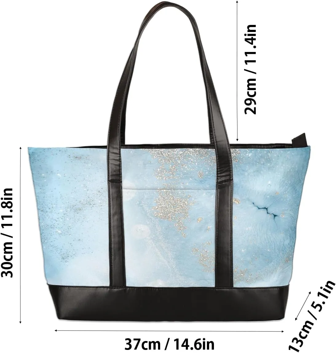 Canvas Laptop Tote Bag for Women Autism Line Design Girl 15.6 Inch Large Capacity Computer Bag