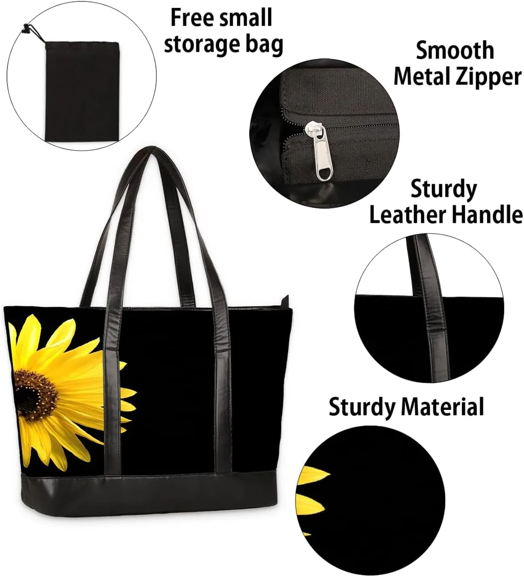 Canvas Laptop Tote Bag for Women Autism Line Design Girl 15.6 Inch Large Capacity Computer Bag