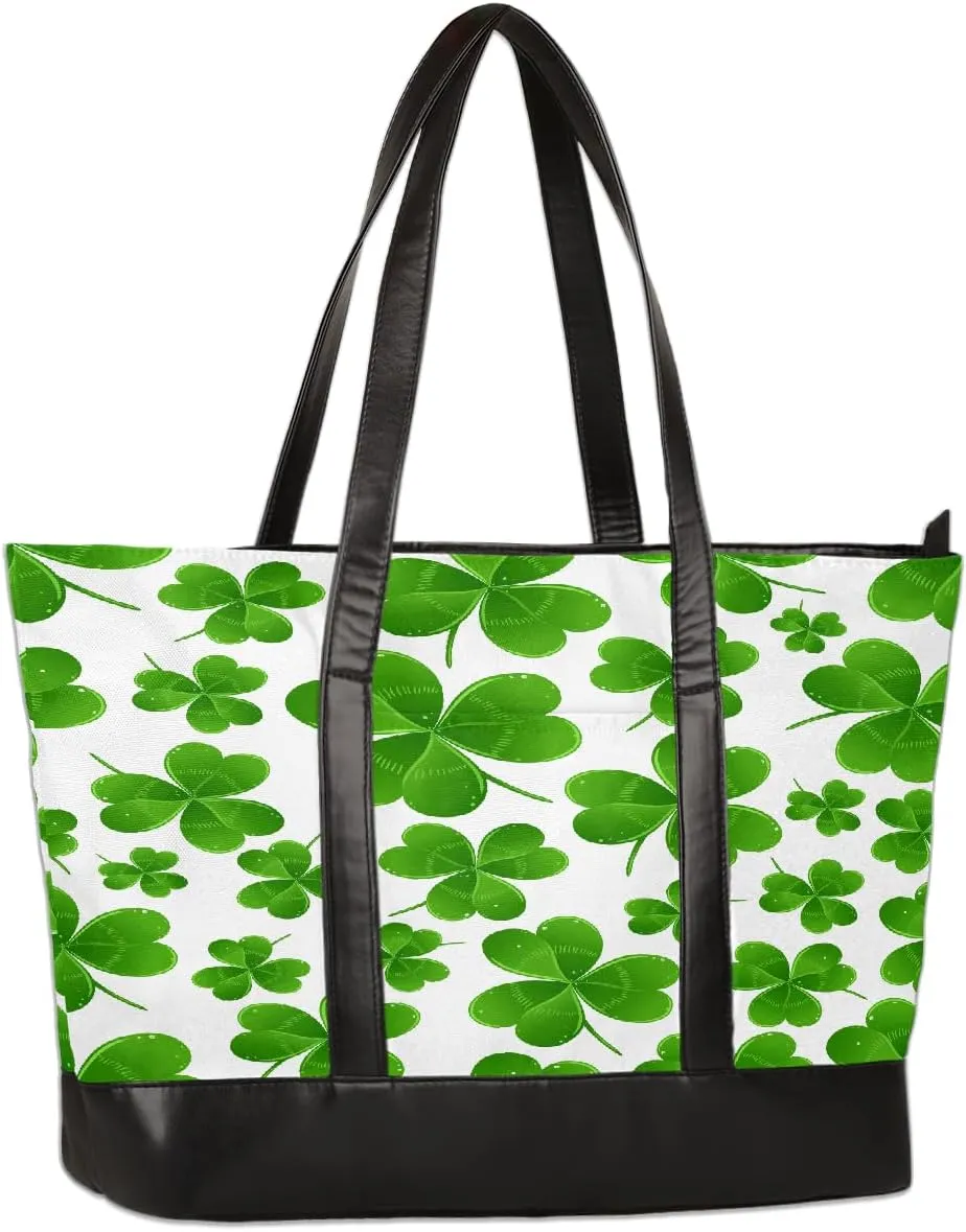 Canvas Laptop Tote Bag for Women Avocado Cute Fruit Happy 15.6 Inch Large Capacity Computer Bag