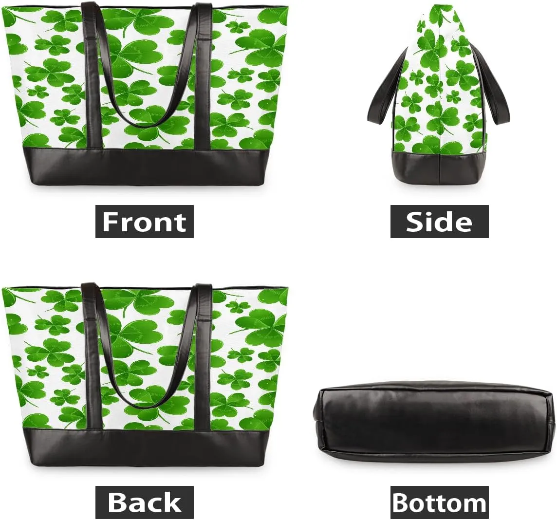 Canvas Laptop Tote Bag for Women Avocado Cute Fruit Happy 15.6 Inch Large Capacity Computer Bag
