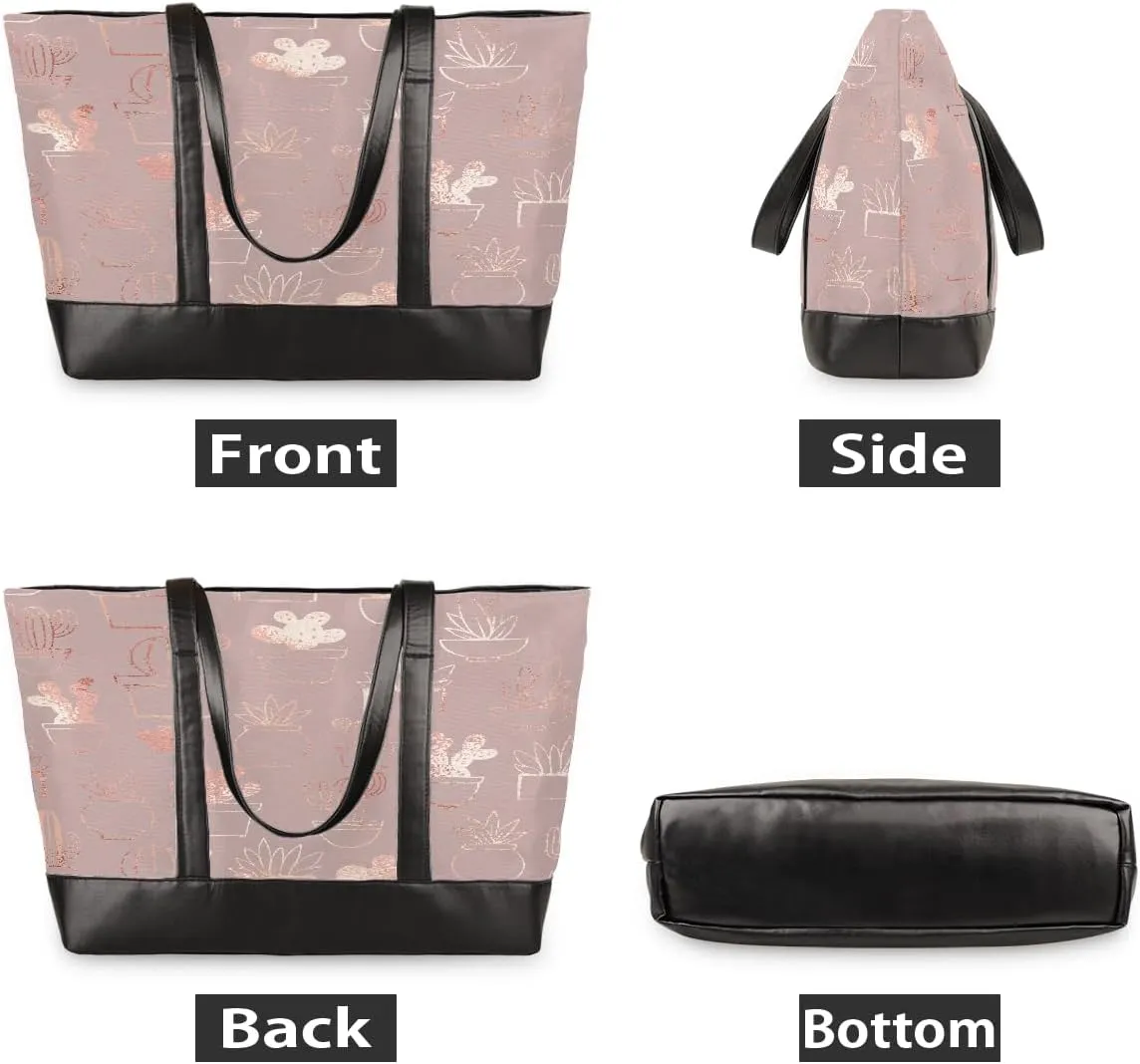Canvas Laptop Tote Bag for Women Avocado Cute Fruit Happy 15.6 Inch Large Capacity Computer Bag