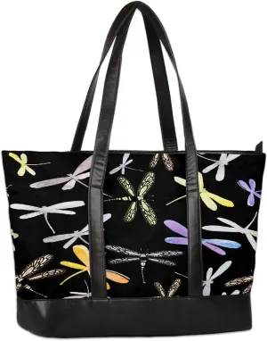 Canvas Laptop Tote Bag for Women Avocado Cute Fruit Happy 15.6 Inch Large Capacity Computer Bag