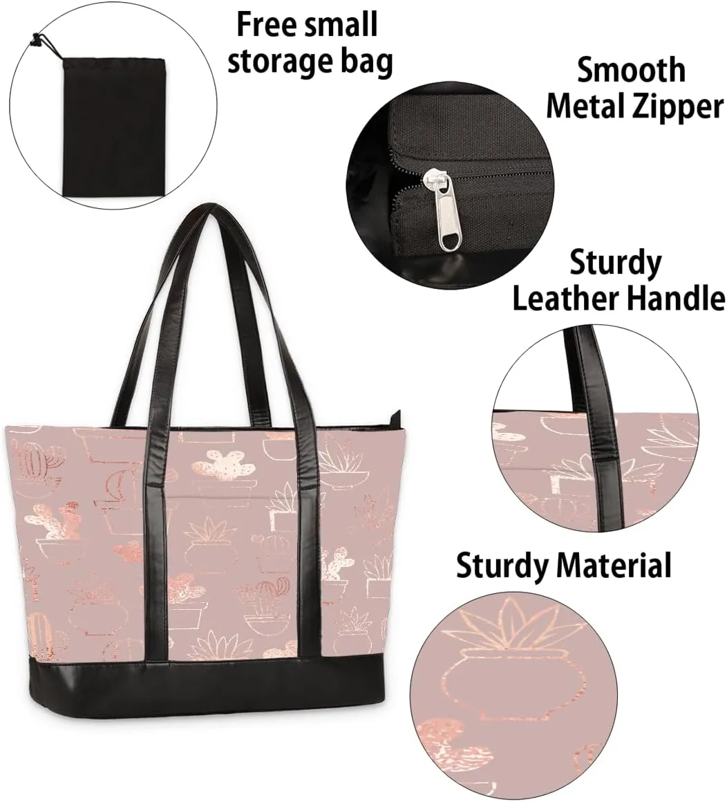 Canvas Laptop Tote Bag for Women Avocado Cute Fruit Happy 15.6 Inch Large Capacity Computer Bag
