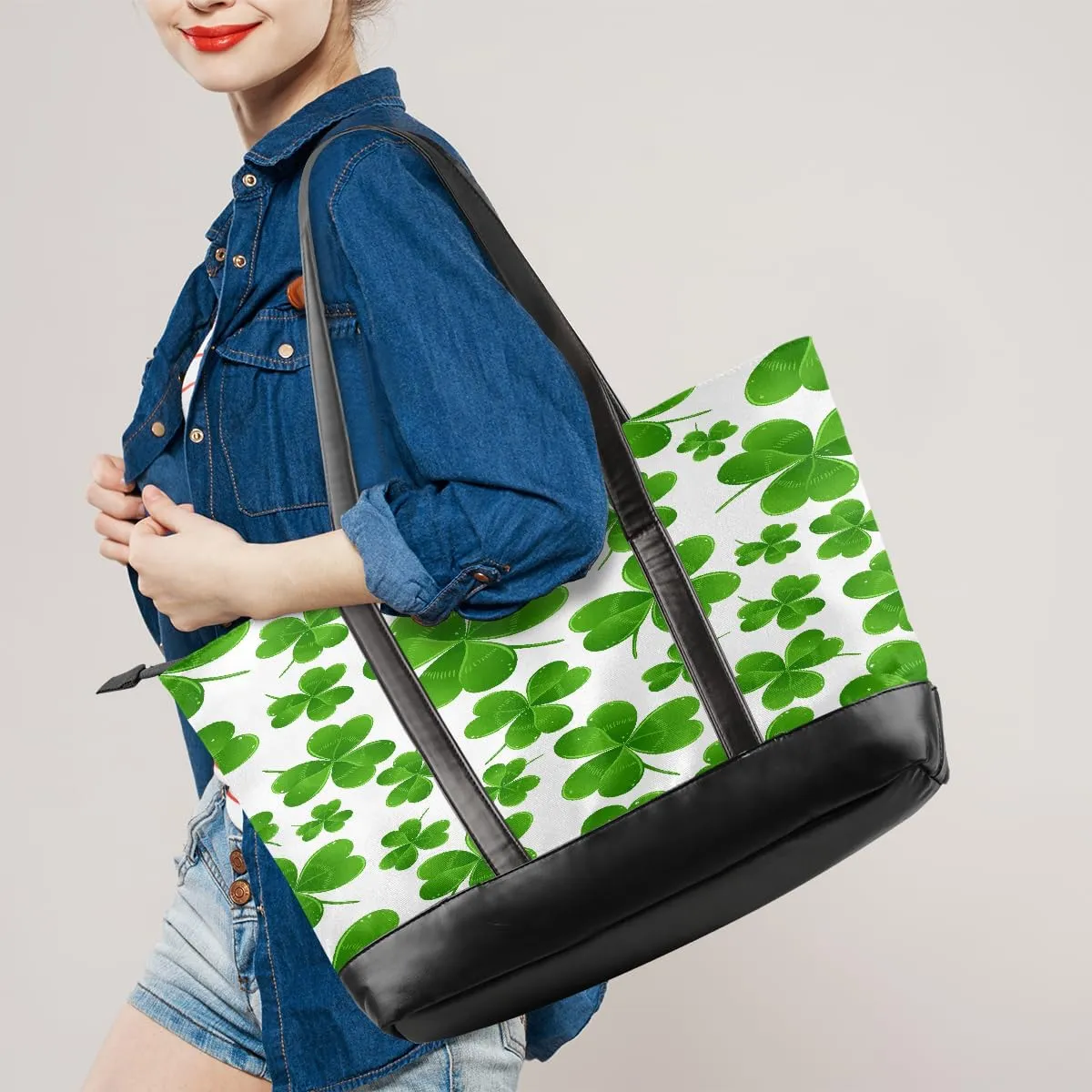 Canvas Laptop Tote Bag for Women Avocado Cute Fruit Happy 15.6 Inch Large Capacity Computer Bag