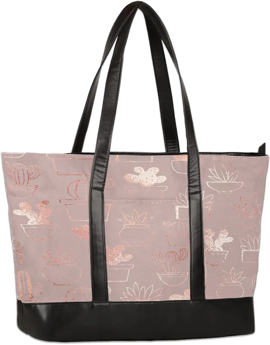 Canvas Laptop Tote Bag for Women Avocado Cute Fruit Happy 15.6 Inch Large Capacity Computer Bag