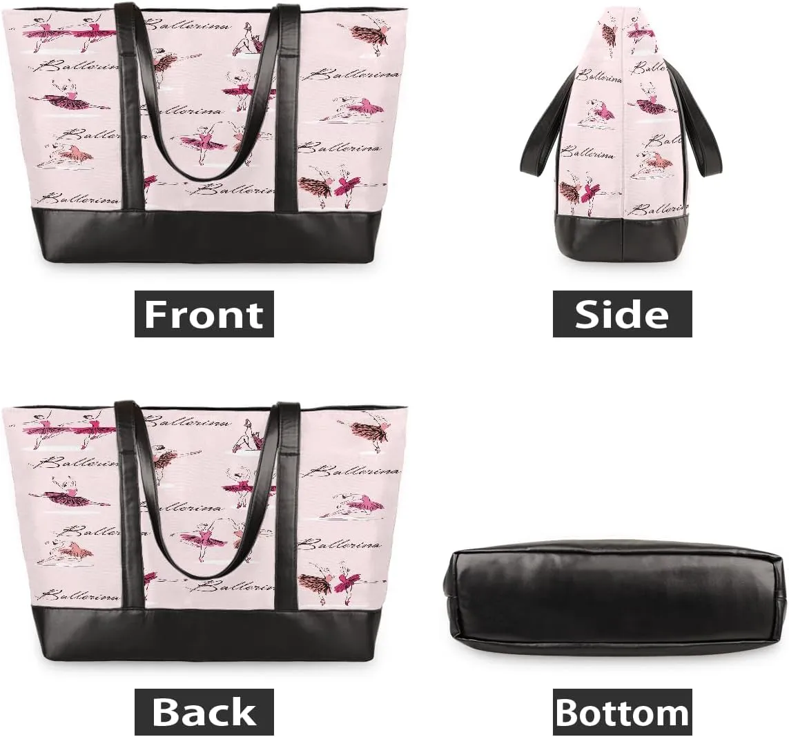 Canvas Laptop Tote Bag for Women Bee Honey Animal Cute 15.6 Inch Large Capacity Computer Bag