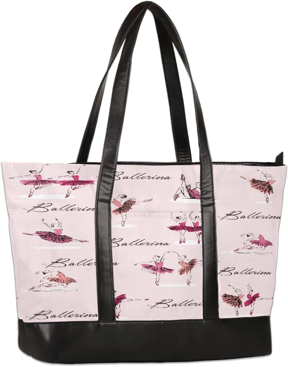 Canvas Laptop Tote Bag for Women Bee Honey Animal Cute 15.6 Inch Large Capacity Computer Bag