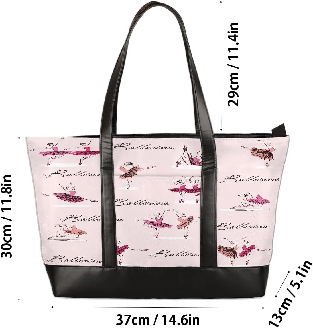Canvas Laptop Tote Bag for Women Bee Honey Animal Cute 15.6 Inch Large Capacity Computer Bag