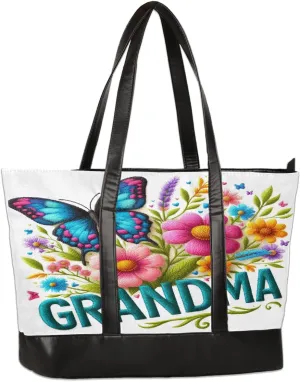 Canvas Laptop Tote Bag for Women Bird House Flower 15.6 Inch Large Capacity Computer Bag