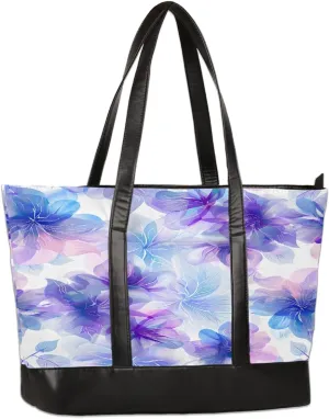 Canvas Laptop Tote Bag for Women Education Book Bookshelf Retro 15.6 Inch Large Capacity Computer Bag