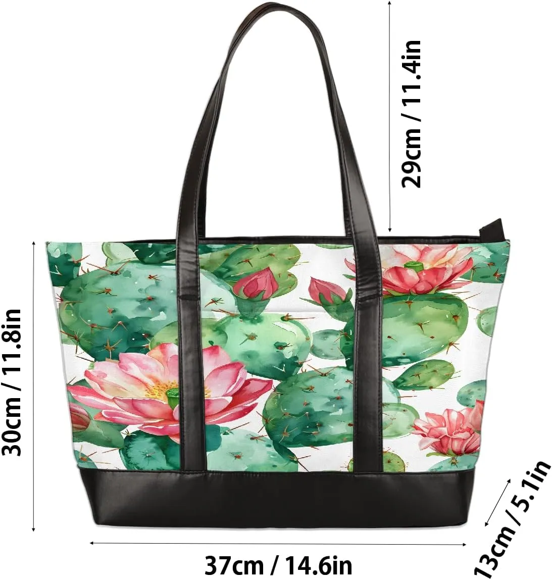 Canvas Laptop Tote Bag for Women Ethnic Mandala Art 15.6 Inch Large Capacity Computer Bag Lightweight Casual Shoulder Handbag