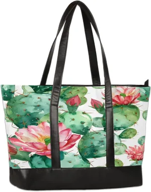 Canvas Laptop Tote Bag for Women Ethnic Mandala Art 15.6 Inch Large Capacity Computer Bag Lightweight Casual Shoulder Handbag