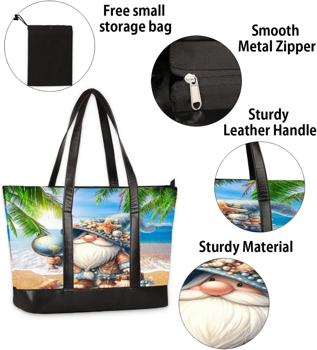 Canvas Laptop Tote Bag for Women Flower Cute Colorful 15.6 Inch Large Capacity Computer Bag