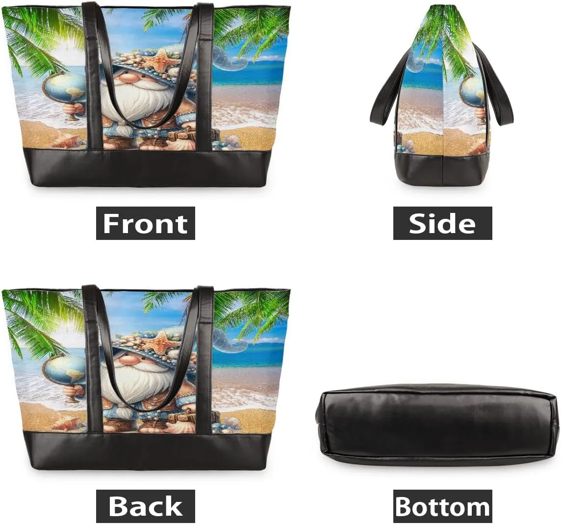 Canvas Laptop Tote Bag for Women Flower Cute Colorful 15.6 Inch Large Capacity Computer Bag