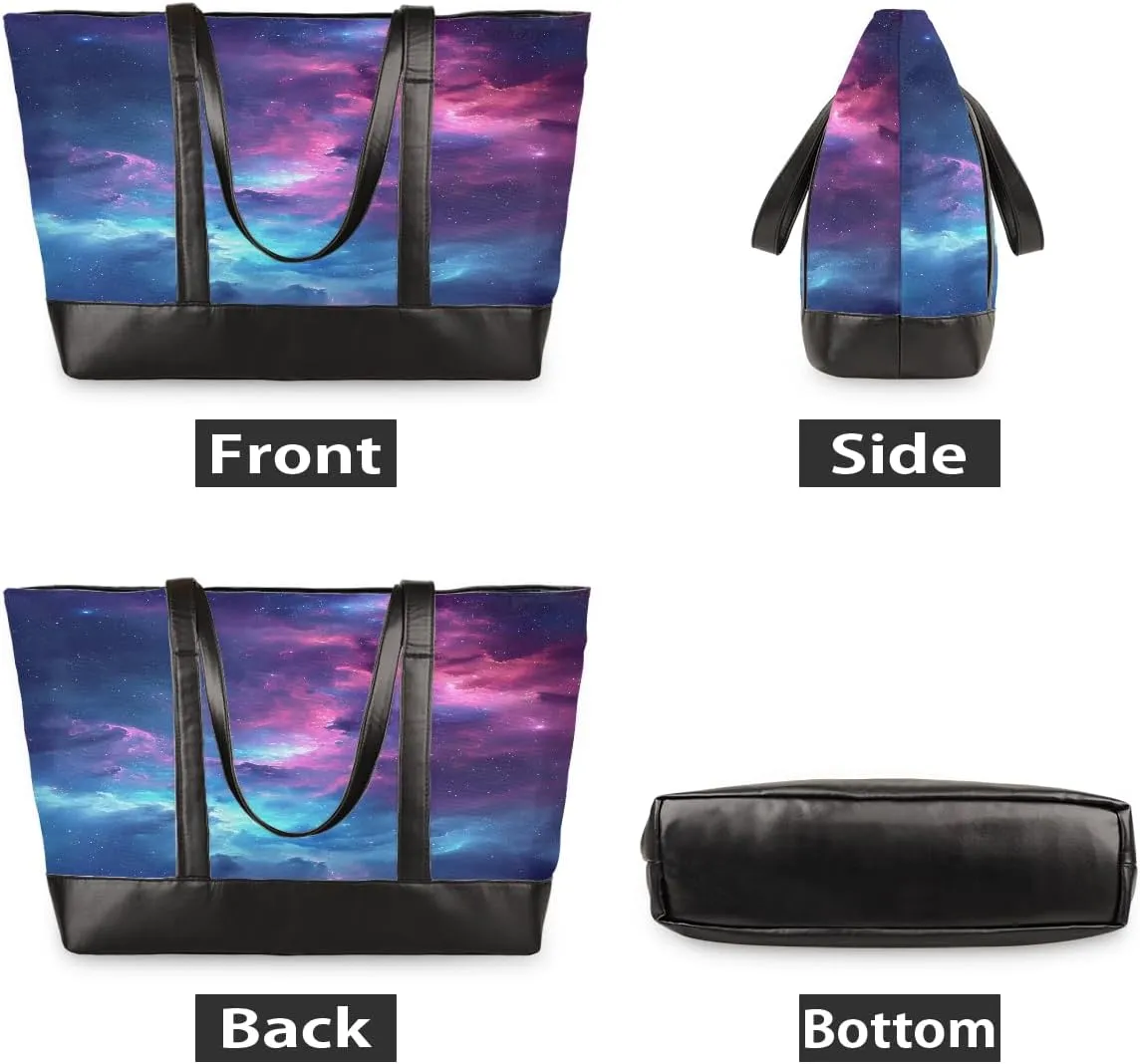 Canvas Laptop Tote Bag for Women Fruit Lemon Yellow Realistic 15.6 Inch Large Capacity Computer Bag